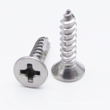 customized nonstandard stainless steel flat head self tapping screws